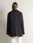 Εικόνα από Μονόχρωμο basic Oversized σακάκι με κουμπιά Μαύρο