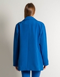 Εικόνα από Μονόχρωμο basic Oversized σακάκι με κουμπιά Μπλε