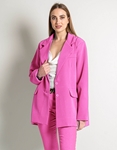 Εικόνα από Μονόχρωμο basic Oversized σακάκι με κουμπιά Ροζ