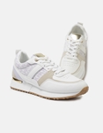 Εικόνα από Basic sneakers με μεταλλική λεπτομέρεια Λευκό/Μωβ