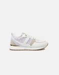 Εικόνα από Basic sneakers με μεταλλική λεπτομέρεια Λευκό/Μωβ