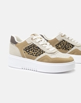 Εικόνα από Suede sneakers με print και διπλή σόλα Πούρο
