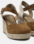 Εικόνα από Suede εσπαντρίγιες με μπαρέτα open heel Ταμπά