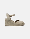 Εικόνα από Peep toe suede εσπαντρίγιες open heel Μπεζ