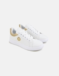 Εικόνα από Basic sneakers με μεταλλικές λεπτομέρειες Λευκό/Χρυσό
