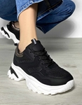 Εικόνα από Sneakers με chunky σόλα και μεταλλιζέ στοιχεία Μαύρο