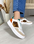 Εικόνα από Suede sneakers με print και διπλή σόλα Multi