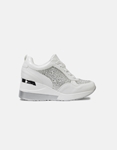 Εικόνα από Sneakers με strass και μεταλλική λεπτομέρεια Λευκό