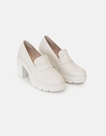 Εικόνα από Loafers μονόχρωμα με τακούνι και ελαστική σόλα Πάγου
