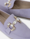 Εικόνα από Loafers suede με πετράδια στην αγκράφα Λιλά
