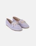 Εικόνα από Loafers suede με πετράδια στην αγκράφα Λιλά