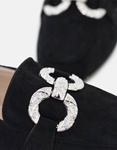 Εικόνα από Loafers με αγκράφα διακοσμημένη με πετράδια Μαύρο