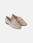 Εικόνα από Loafers με αγκράφα διακοσμημένη με πετράδια Μπεζ