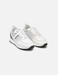 Εικόνα από Basic sneakers με μεταλλική λεπτομέρεια Λευκό/Μαύρο