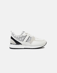 Εικόνα από Basic sneakers με μεταλλική λεπτομέρεια Λευκό/Μαύρο