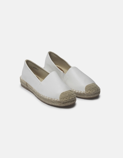 Εικόνα της Flat μονόχρωμες εσπαντρίγιες σε απλή γραμμή Λευκό