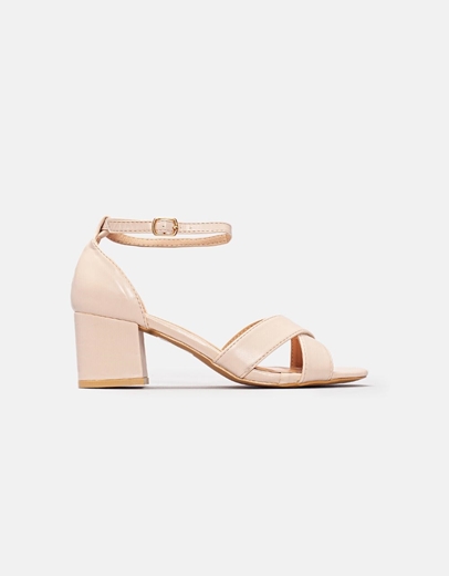 Εικόνα της Γυναικεία πέδιλα με χιαστί φάσα Nude