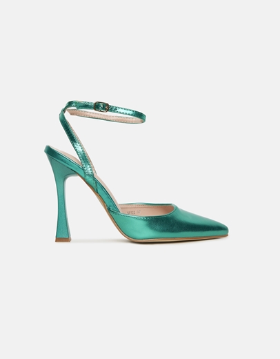 Εικόνα της Μυτερές open heel γόβες Πράσινο