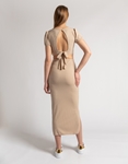 Εικόνα από Σετ μονόχρωμη φούστα με σκίσιμο και crop top Μπεζ