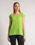 Εικόνα από Αμάνικη μπλούζα μονόχρωμη με ανάγλυφο σχέδιο Πράσινο