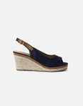 Εικόνα από Open heel υφασμάτινες εσπαντρίγιες peep toe Navy