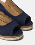 Εικόνα από Open heel υφασμάτινες εσπαντρίγιες peep toe Navy