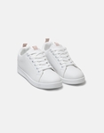 Εικόνα από Basic sneakers με κορδόνια και ελαστική σόλα Λευκό/Ροζ