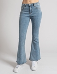 Εικόνα από Ψηλόμεσο ελαστικό denim παντελόνι καμπάνα Τζιν