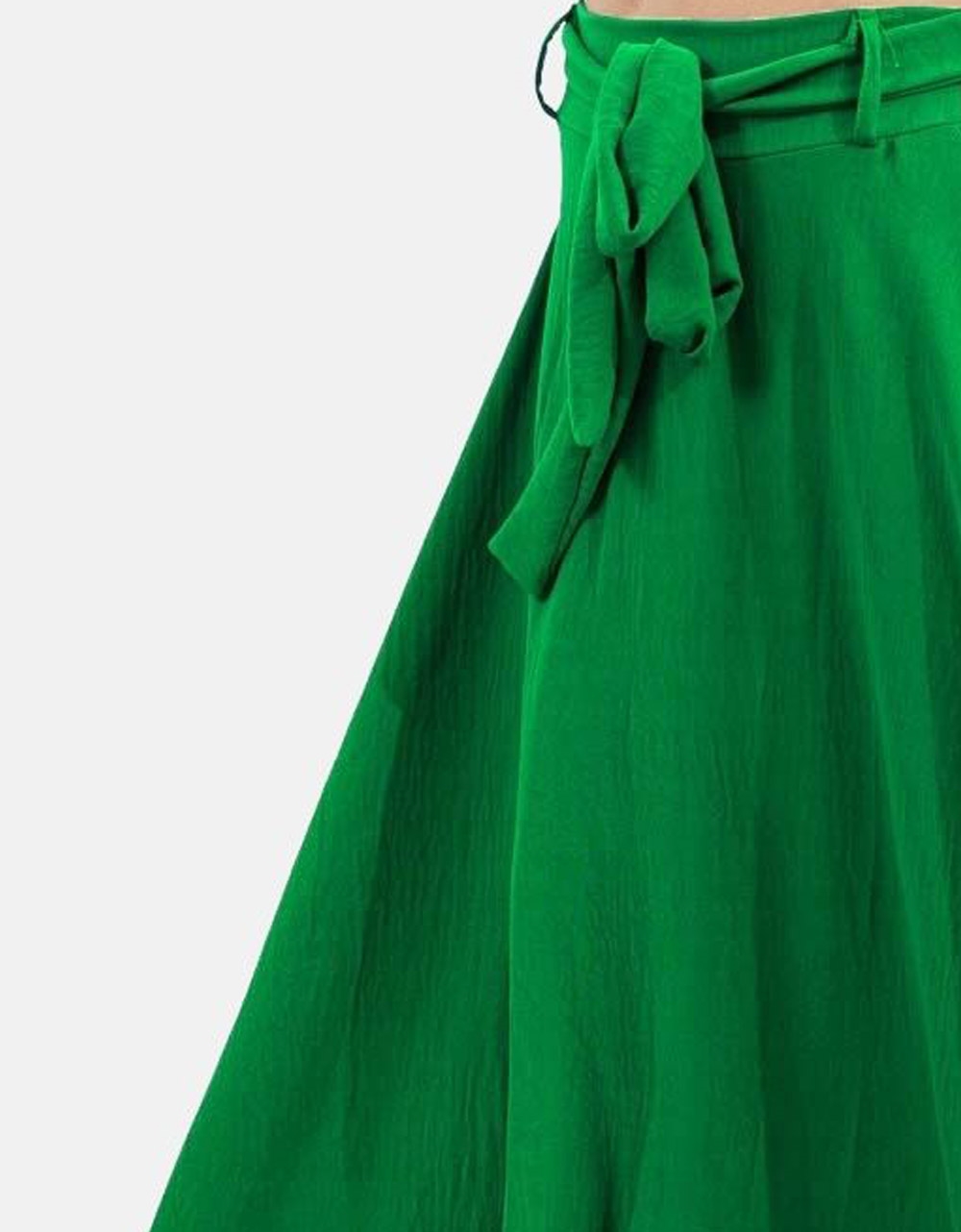 Εικόνα από Maxi φούστα με ζωνάκι Πράσινο