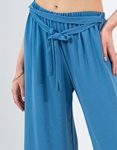 Εικόνα από Wide leg παντελόνα με ζωνάκι Μπλε