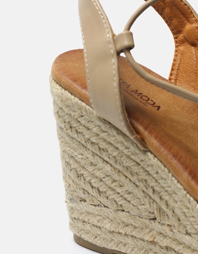 Εικόνα της Εσπαντρίγιες με δέσιμο lace up Nude