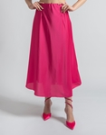 Εικόνα από Maxi φούστα με λάστιχο στη μέση σε Α γραμμή Φούξια