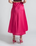 Εικόνα από Maxi φούστα με λάστιχο στη μέση σε Α γραμμή Φούξια