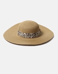 Εικόνα από Ψάθινο καπέλο με κορδέλα και πλατύ γείσο Πούρο