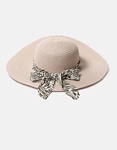 Εικόνα από Ψάθινο καπέλο με κορδέλα και πλατύ γείσο Ροζ