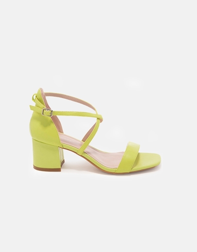 Εικόνα της Basic χαμηλά πέδιλα μονόχρωμα με χιαστί σχέδιο Πράσινο