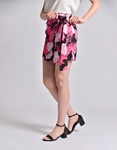 Εικόνα από Floral mini φούστα φάκελος με λάστιχο στη μέση Μαύρο