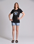 Εικόνα από Βαμβακερό t-shirt με μάτι και πολύχρωμες πέτρες Μαύρο