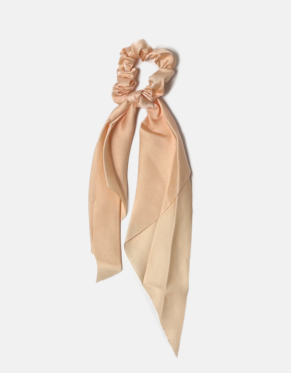 Εικόνα από Basic μονόχρωμα scrunchies με κορδέλα Nude