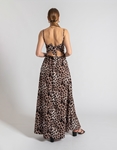 Εικόνα από Μάξι φόρεμα με μοτίβο και άνοιγμα στην πλάτη Λεοπάρ