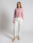 Εικόνα από Πουκάμισο με boho pattern και κρυφά κουμπιά Σιέλ