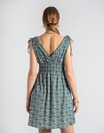Εικόνα από Κρουαζέ μίνι floral φόρεμα από βισκόζη Πράσινο