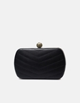 Εικόνα από Basic clutch μονόχρωμο με διακοσμητικές ραφές Μαύρο