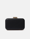 Εικόνα από Basic τσαντάκι clutch με χρυσές λεπτομέρειες Μαύρο
