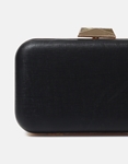 Εικόνα από Basic τσαντάκι clutch με χρυσές λεπτομέρειες Μαύρο