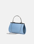 Εικόνα από Clutch υφασμάτινο με λεπτομέρεια από strass Σιέλ