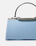 Εικόνα από Clutch υφασμάτινο με λεπτομέρεια από strass Σιέλ
