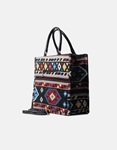 Εικόνα από Υφασμάτινη τσάντα χειρός σε boho ύφος Μαύρο
