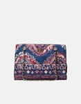 Εικόνα από Υφασμάτινη τσάντα χειρός με boho pattern Μπλε