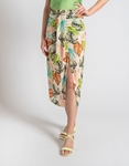 Εικόνα από Floral midi φούστα με σκίσιμο στο πλάι Πράσινο